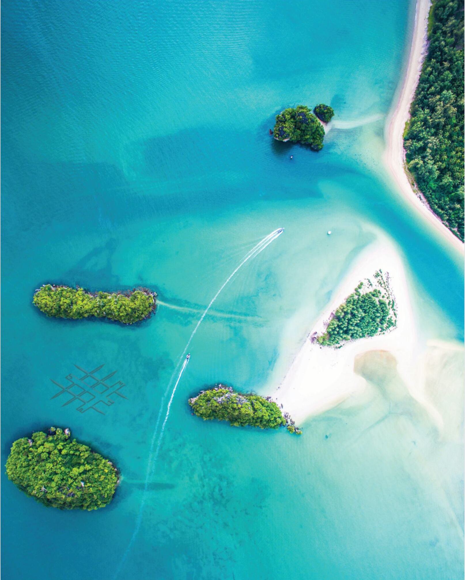 Aerial View of Coastal Islands